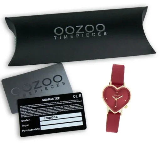 Oozoo Damen Armbanduhr OOZOO Timepieces Analog Lederband rot UOC11454