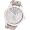 Oozoo Damen Armbanduhr Timepieces Analog Leder taupe rosa UOC1086A