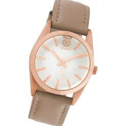 Oozoo Damen Armbanduhr Timepieces Analog Leder taupe hellbraun UOC10187