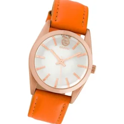 Oozoo Damen Armbanduhr Timepieces Analog Leder orange UOC10188