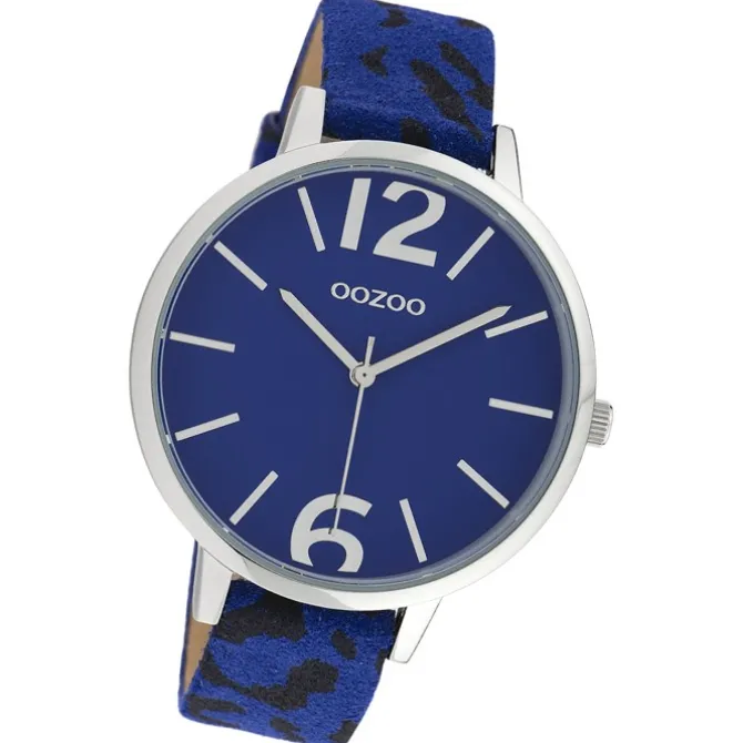 Oozoo Damen Armbanduhr Timepieces Analog Leder blau schwarz UOC10195
