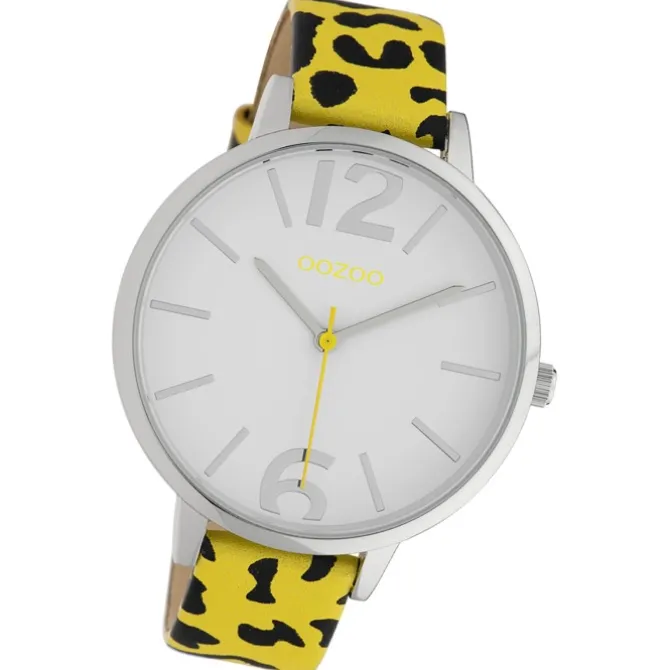 Oozoo Damen Armbanduhr Timepieces Analog Leder gelb schwarz UOC10208