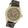 Oozoo Damen Armbanduhr Timepieces Analog Leder hellbraun schwarz UOC10225