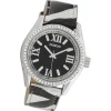 Oozoo Damen Armbanduhr Timepieces Analog Leder schwarz weiß UOC10268