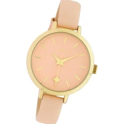 Oozoo Damen Armbanduhr Timepieces Analog Leder hellrosa UOC10386