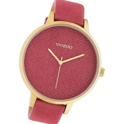 Oozoo Damen Armbanduhr Timepieces Analog Leder rot UOC10405