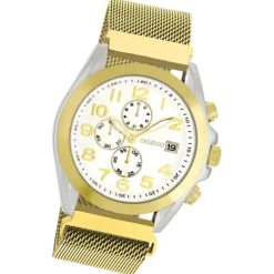 Oozoo Damen Armbanduhr Timepieces Analog Metall gold UOC10730