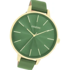 Oozoo Damen Armbanduhr Timepieces Analog Leder grün UOC11349
