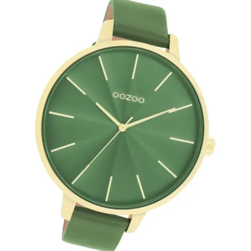Oozoo Damen Armbanduhr Timepieces Analog Leder grün UOC11349