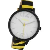 Oozoo Damen Armbanduhr Timepieces Analog Leder gelb schwarz UOC10211