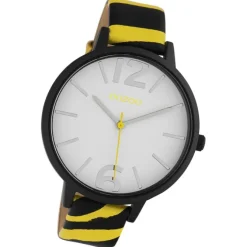Oozoo Damen Armbanduhr Timepieces Analog Leder gelb schwarz UOC10211