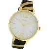 Oozoo Damen Armbanduhr Timepieces Analog Leder beige schwarz UOC10213