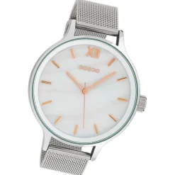 Oozoo Damen Armbanduhr Timepieces Analog Metall silber UOC10230