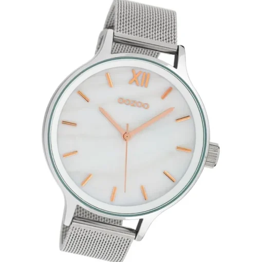 Oozoo Damen Armbanduhr Timepieces Analog Metall silber UOC10230