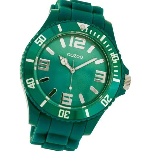 Oozoo Damen Armbanduhr Timepieces Analog Silikon grün UOC4331A