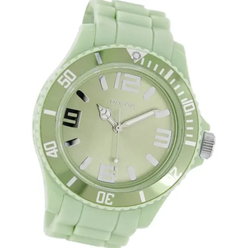 Oozoo Damen Armbanduhr Timepieces Analog Silikon hellgrün UOC4343A