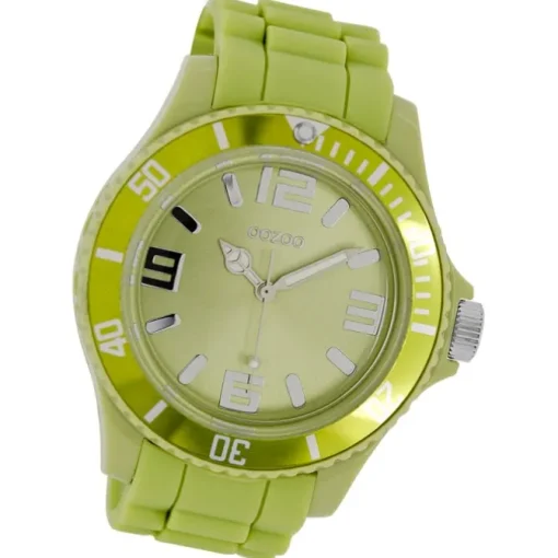Oozoo Damen Armbanduhr Timepieces Analog Silikon grün UOC4349A