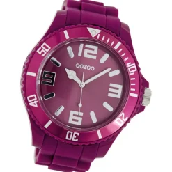 Oozoo Damen Armbanduhr Timepieces Analog Silikon lila UOC5026A