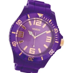 Oozoo Damen Armbanduhr Timepieces Analog Silikon lila UOC5031A