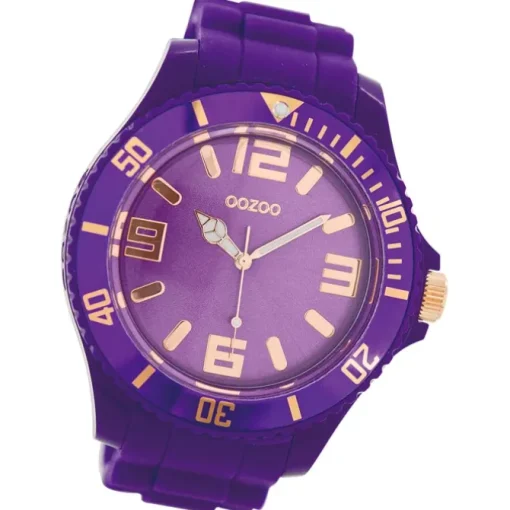 Oozoo Damen Armbanduhr Timepieces Analog Silikon lila UOC5031A