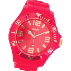 Oozoo Damen Armbanduhr Timepieces Analog Silikon pink UOC5035A