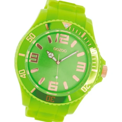 Oozoo Damen Armbanduhr Timepieces Analog Silikon grün UOC5038A