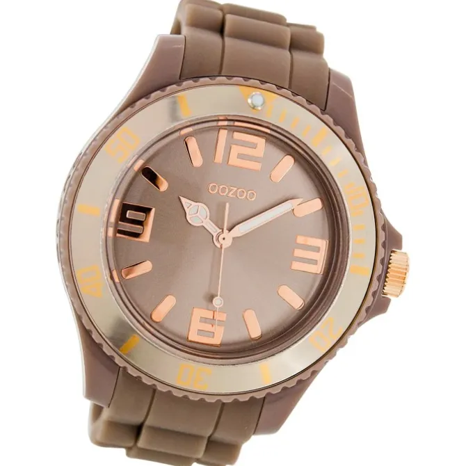Oozoo Damen Armbanduhr Timepieces Analog Silikon hellbraun UOC5041A