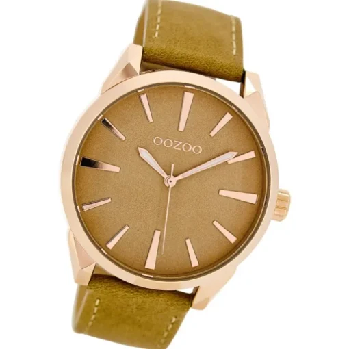Oozoo Damen Armbanduhr Timepieces Analog Leder gelb UOC8361A