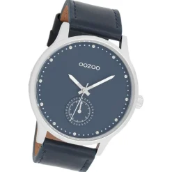 Oozoo Damen Armbanduhr Timepieces Analog Leder dunkelblau UOC9008A