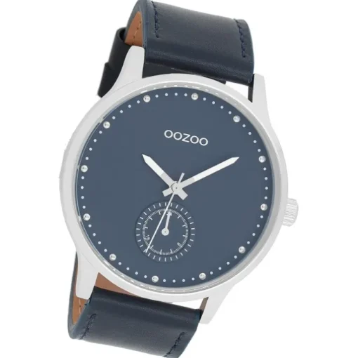 Oozoo Damen Armbanduhr Timepieces Analog Leder dunkelblau UOC9008A