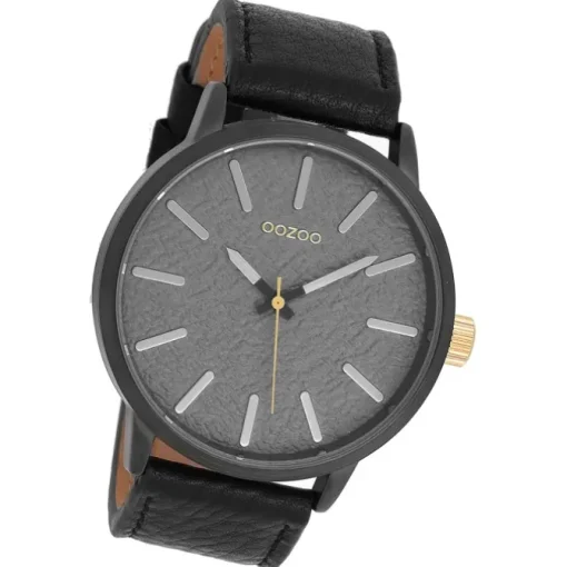 Oozoo Damen Armbanduhr Timepieces Analog Leder schwarz UOC9028A