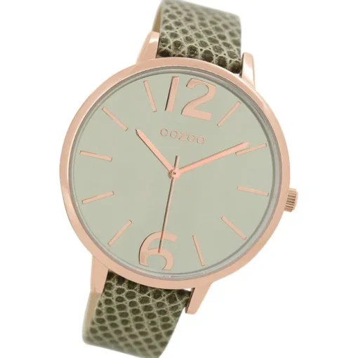 Oozoo Damen Armbanduhr Timepieces Analog Leder grün UOC9152A