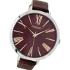 Oozoo Damen Armbanduhr Timepieces Analog Leder dunkelrot UOC9171A