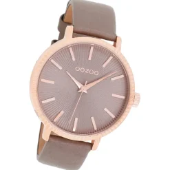 Oozoo Damen Armbanduhr Timepieces Analog Leder beige UOC9197A