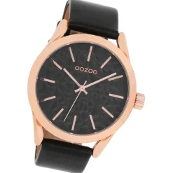 Oozoo Damen Armbanduhr Timepieces Analog Leder schwarz UOC9474A