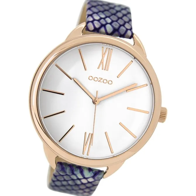 Oozoo Damen Armbanduhr Timepieces Analog Leder blau UOC9512A