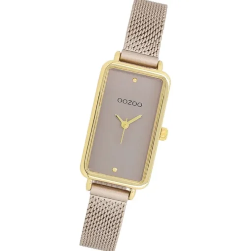 Oozoo Damen Armbanduhr Timepieces Analog Metallband taupe braun UOC11534