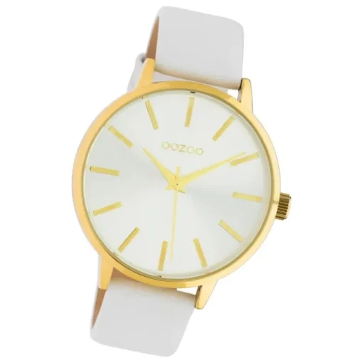 Oozoo Damen Armbanduhr Timepieces C10611 Analog Leder weiß UOC10611