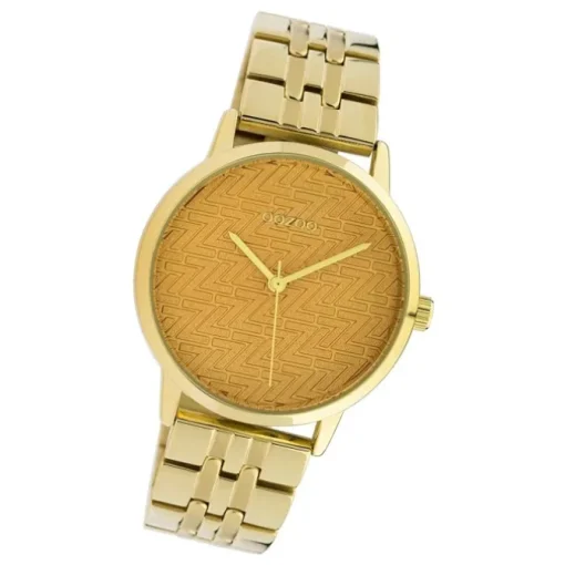 Oozoo Damen Armbanduhr Timepieces C10557 Analog Edelstahl gold UOC10557