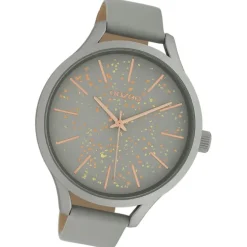 Oozoo Damen Armbanduhr Timepieces C10088 Analog Leder grau UOC10088