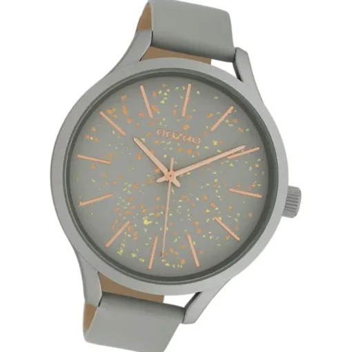 Oozoo Damen Armbanduhr Timepieces C10088 Analog Leder grau UOC10088