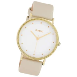Oozoo Damen Armbanduhr Timepieces Analog Leder hellbraun UOC10416