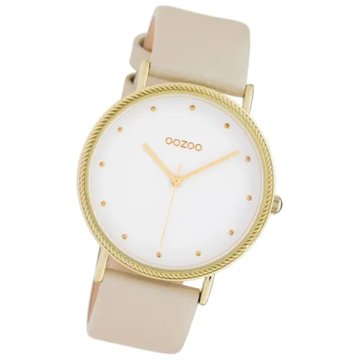 Oozoo Damen Armbanduhr Timepieces Analog Leder hellbraun UOC10416