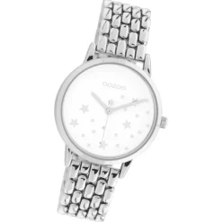 Oozoo Damen Armbanduhr Timepieces C11025 Analog Edelstahl silber UOC11025