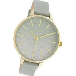 Oozoo Damen Armbanduhr Timepieces C11031 Analog Leder grau UOC11031