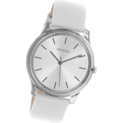 Oozoo Damen Armbanduhr Timepieces Analog Leder grau UOC11137