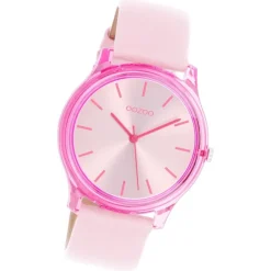 Oozoo Damen Armbanduhr Timepieces Analog Leder pink UOC11138