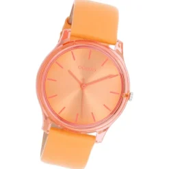 Oozoo Damen Armbanduhr Timepieces Analog Leder mango UOC11141
