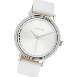 Oozoo Damen Armbanduhr Timepieces Analog Leder weiß UOC10149