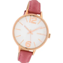 Oozoo Damen Armbanduhr Timepieces Analog Leder pink UOC10456